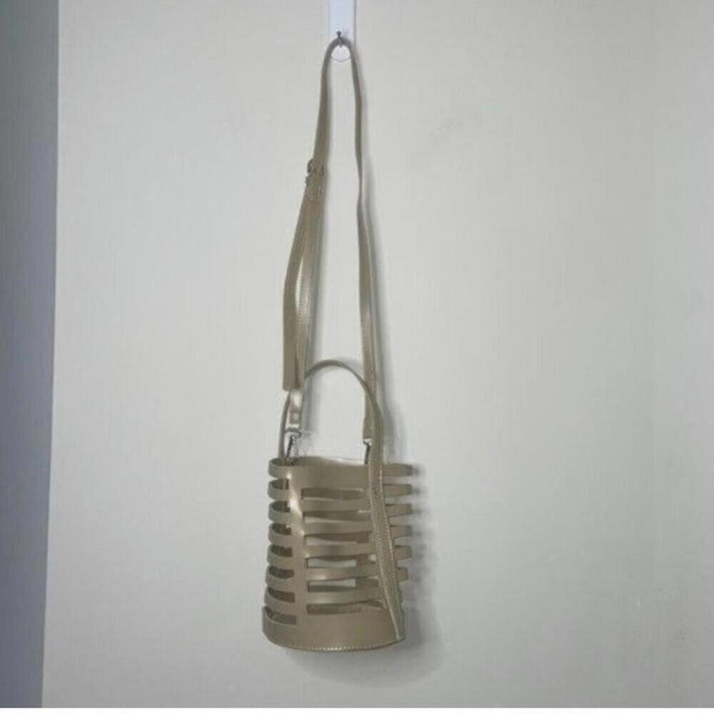 Open Cage Bucket Bag Detachable Adjustable Shoulder Strap